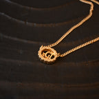Christian Dior Oval Necklace with Rhinestones