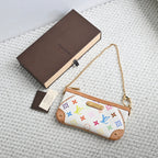 Louis Vuitton White Monogram Multicolor Milla MM Pochette Bag - Leluxe Vintage Sdn. Bhd.