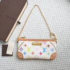 Louis Vuitton White Monogram Multicolor Milla MM Pochette Bag - Leluxe Vintage Sdn. Bhd.