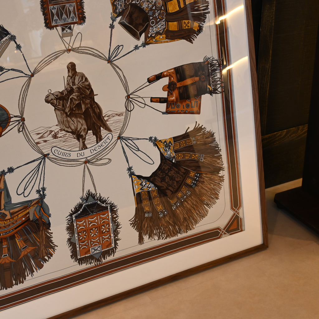 Hermès Carré 90 Cuirs de Desert Scarf