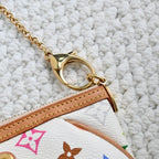 Louis Vuitton White Monogram Multicolor Milla MM Pochette Bag - Leluxe Vintage Sdn. Bhd.