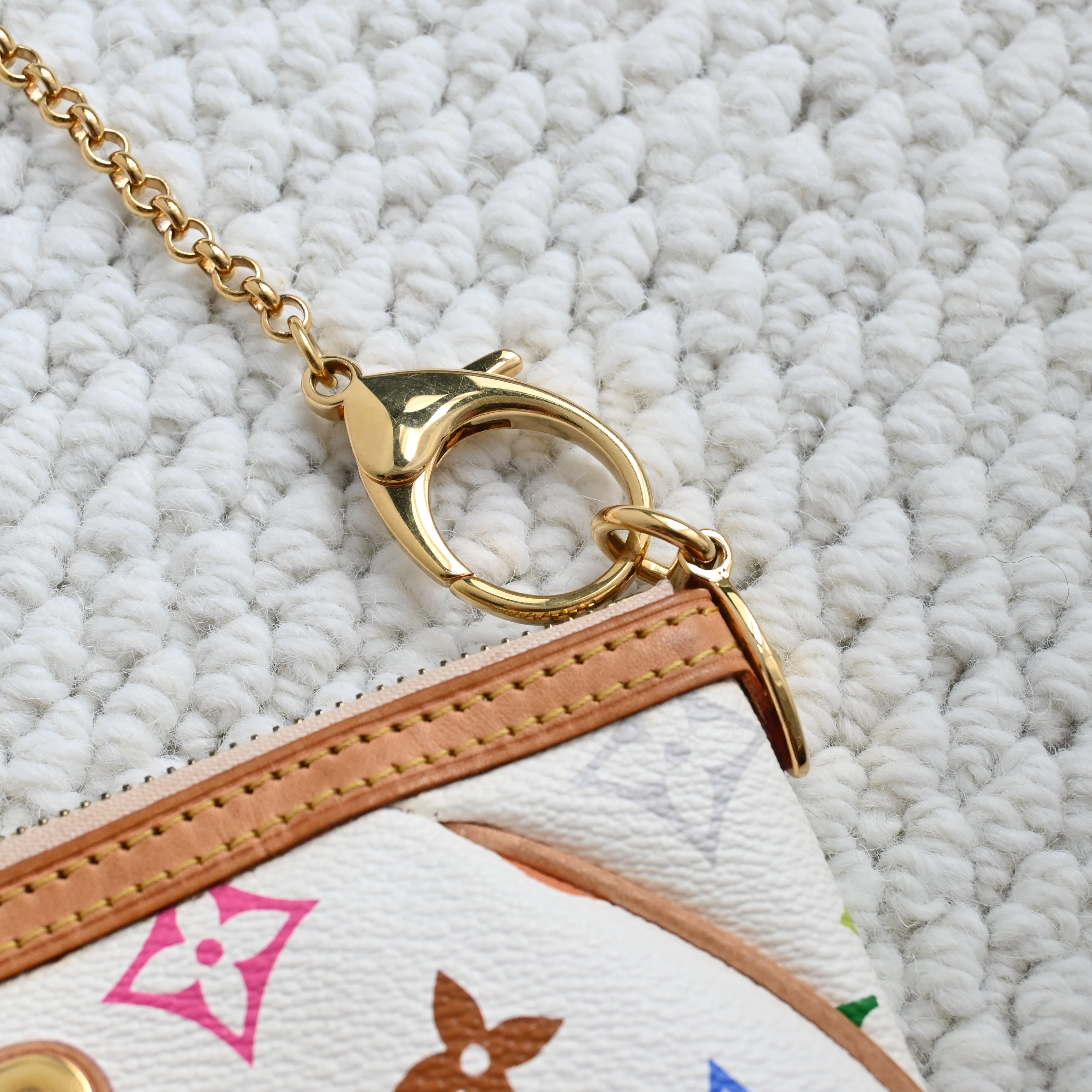 Louis Vuitton White Monogram Multicolor Milla MM Pochette Bag - Leluxe Vintage Sdn. Bhd.