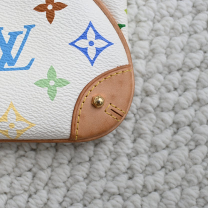 Louis Vuitton White Monogram Multicolor Milla MM Pochette Bag