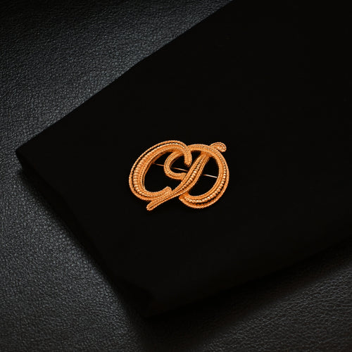 Christian Dior CD Italic Logo Brooch