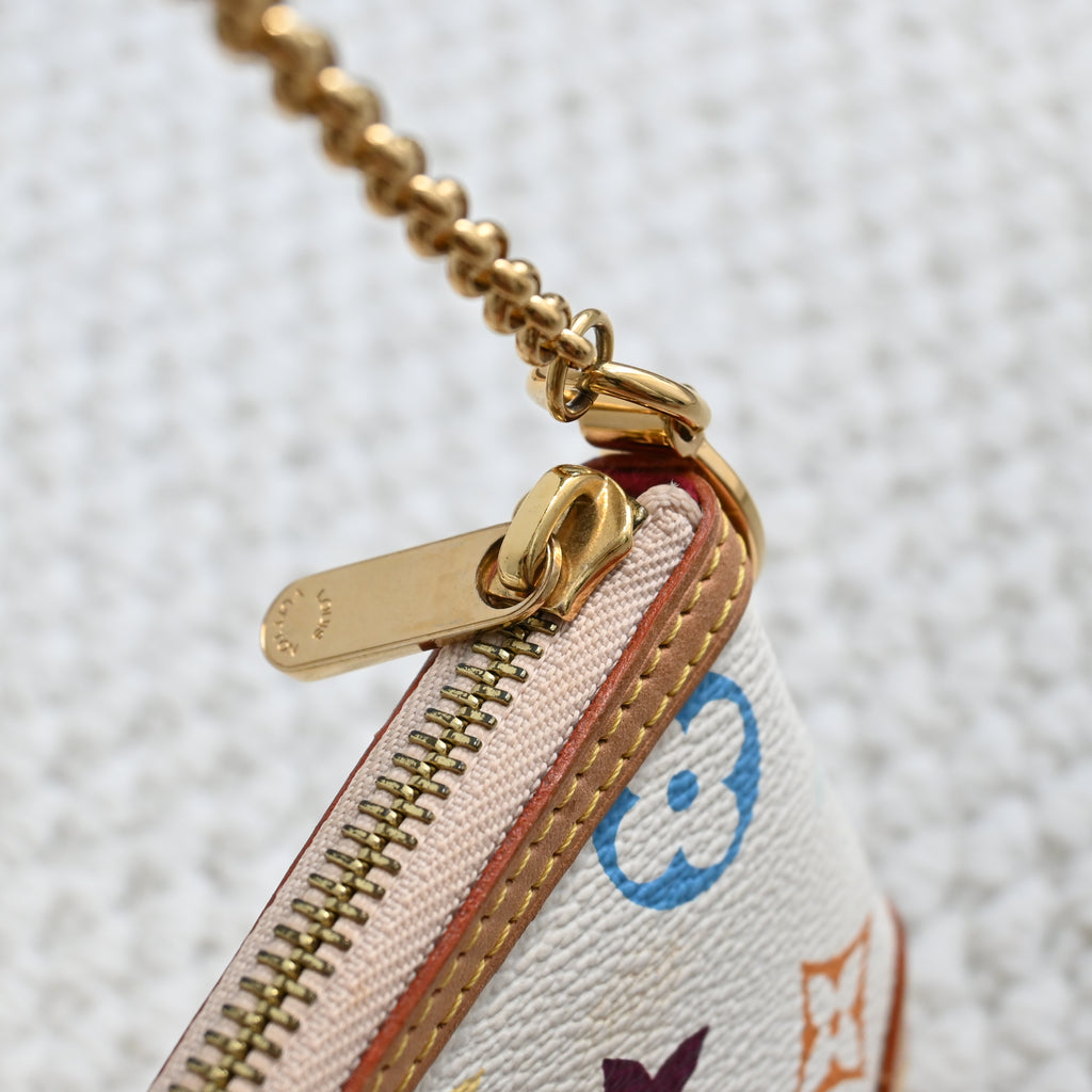 Louis Vuitton White Monogram Multicolor Milla MM Pochette Bag - Leluxe Vintage Sdn. Bhd.