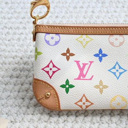 Louis Vuitton White Monogram Multicolor Milla MM Pochette Bag