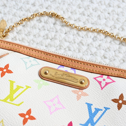 Louis Vuitton White Monogram Multicolor Milla MM Pochette Bag