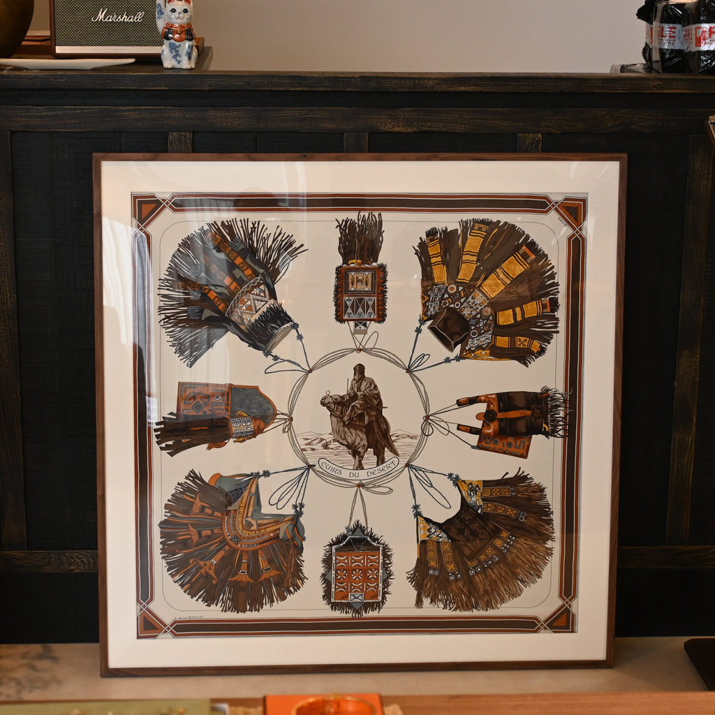 Hermès Carré 90 Cuirs de Desert Scarf