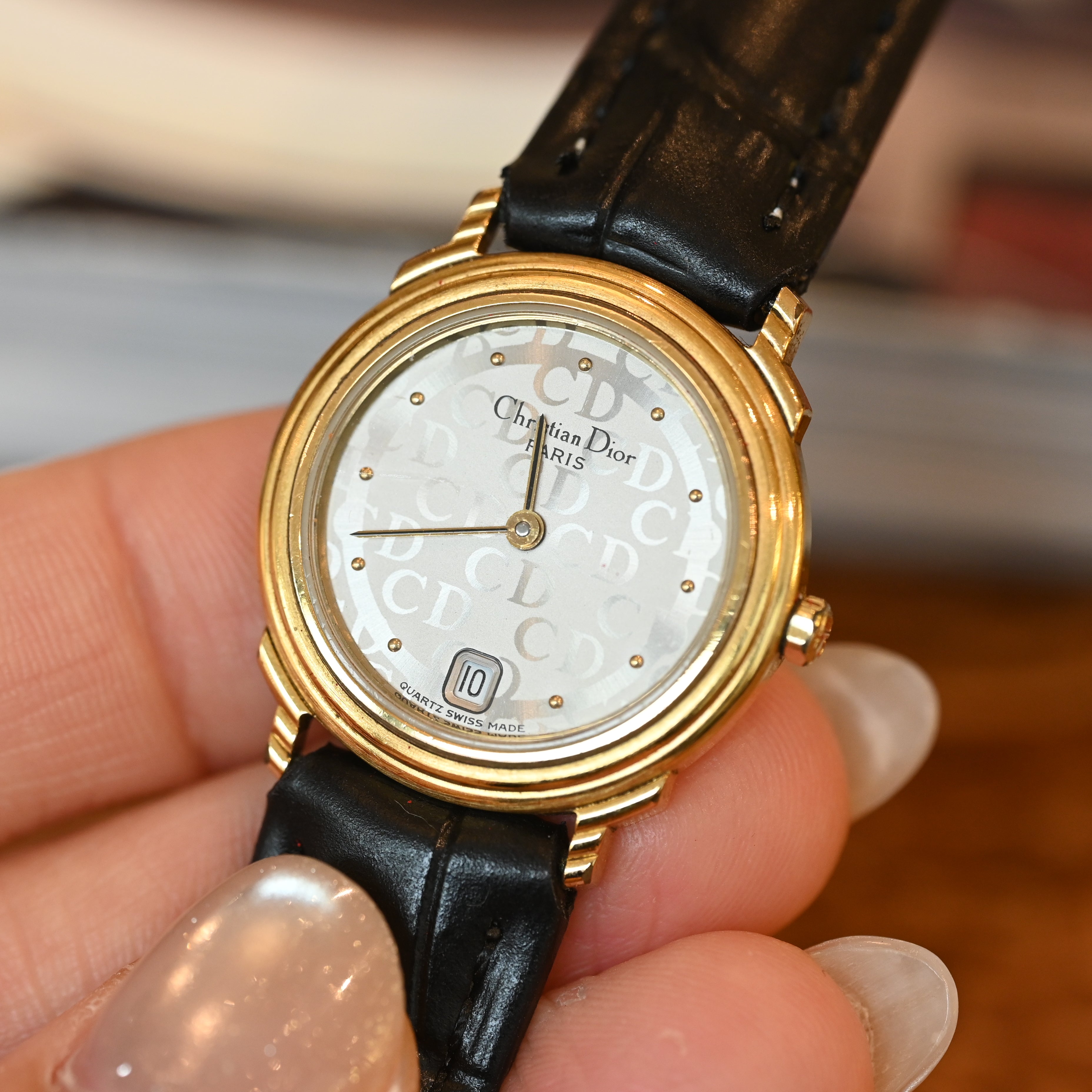 Christian Dior 48.122.2 CD Logo Watch