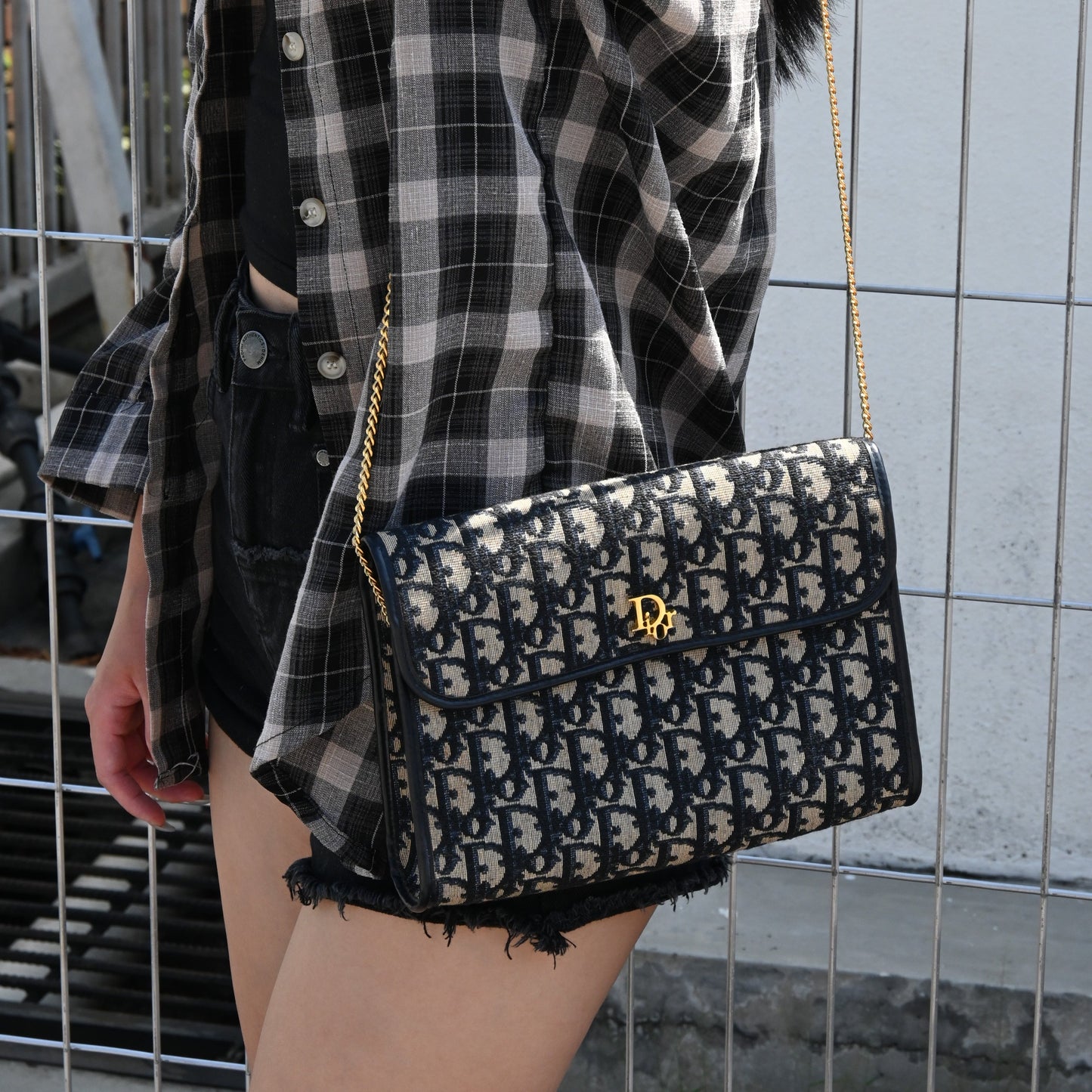 Christian Dior Oblique Canvas Chain Bag