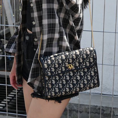 Christian Dior Oblique Canvas Chain Bag