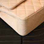 Chanel CF 25 Medium Classic Double Flap Beige Lambskin SHW