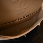 Chanel CF 25 Medium Classic Double Flap Beige Lambskin SHW