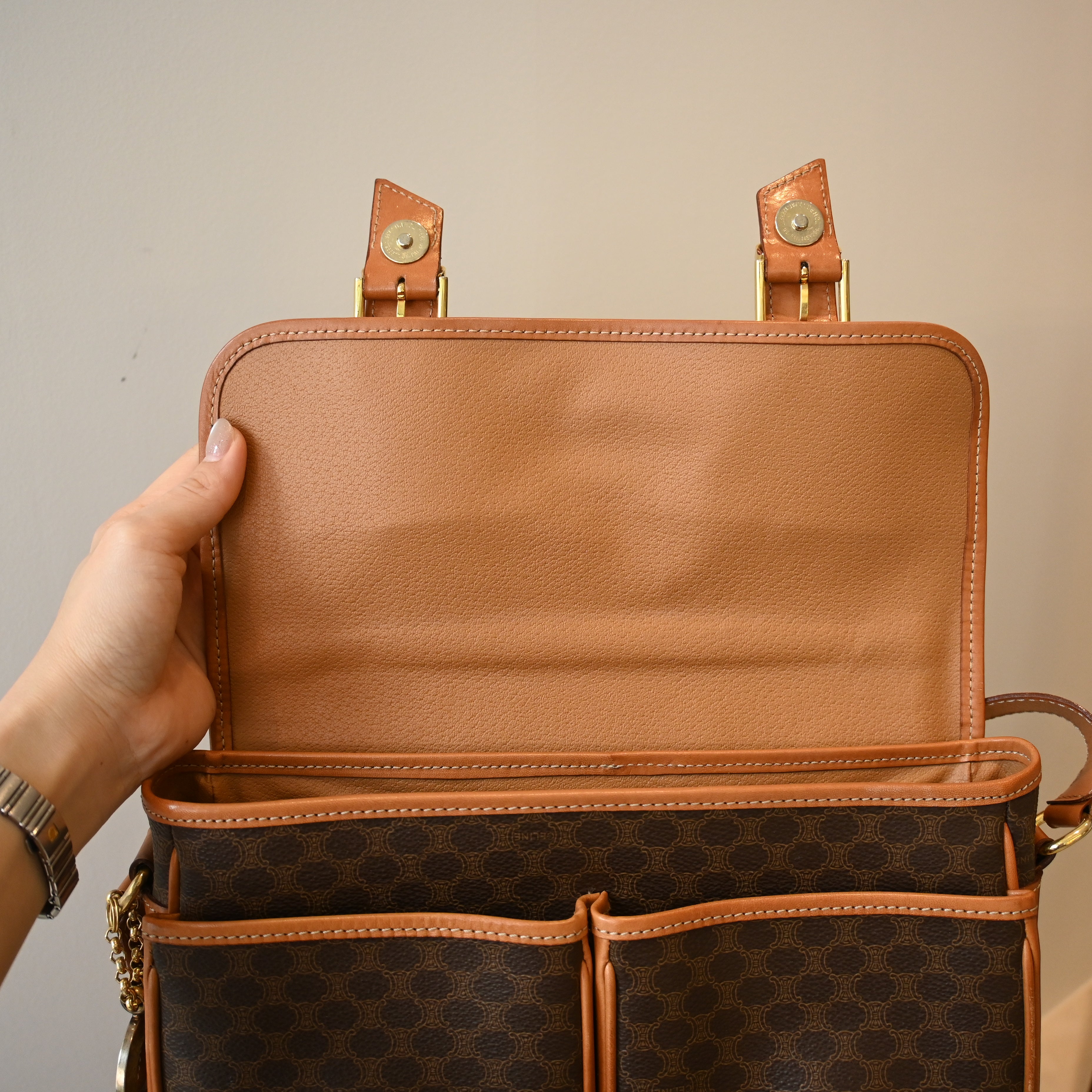 Celine Macadam Buckle Flap Bag