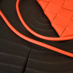 Bottega Veneta Mini Orange Nappa Intrecciato Pouch - Leluxe Vintage Sdn. Bhd.