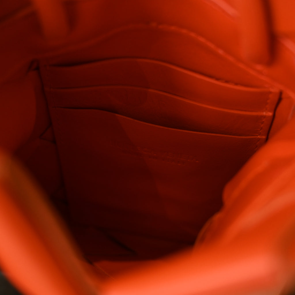 Bottega Veneta Mini Orange Nappa Intrecciato Pouch - Leluxe Vintage Sdn. Bhd.