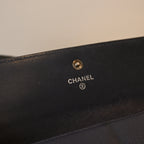 Chanel Coco Mark Caviar Skin Long Wallet Navy