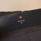 Chanel Coco Mark Caviar Skin Long Wallet Navy