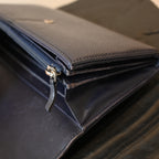 Chanel Coco Mark Caviar Skin Long Wallet Navy