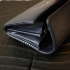 Chanel Coco Mark Caviar Skin Long Wallet Navy