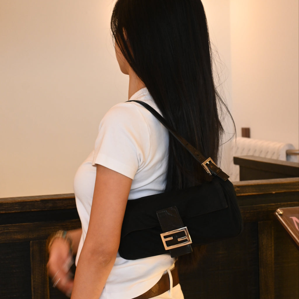 Fendi Baguette Black Jersey