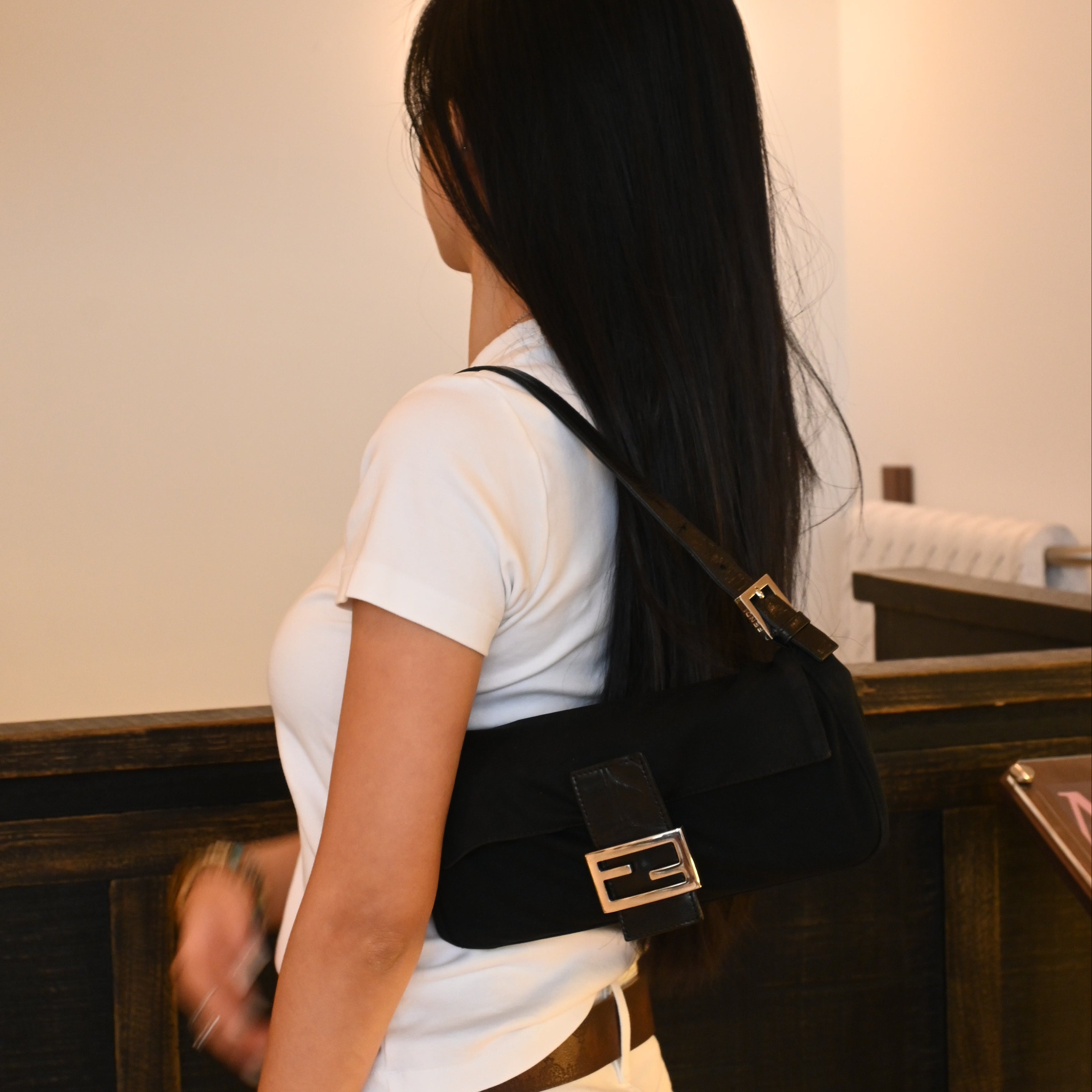 Fendi Baguette Black Jersey