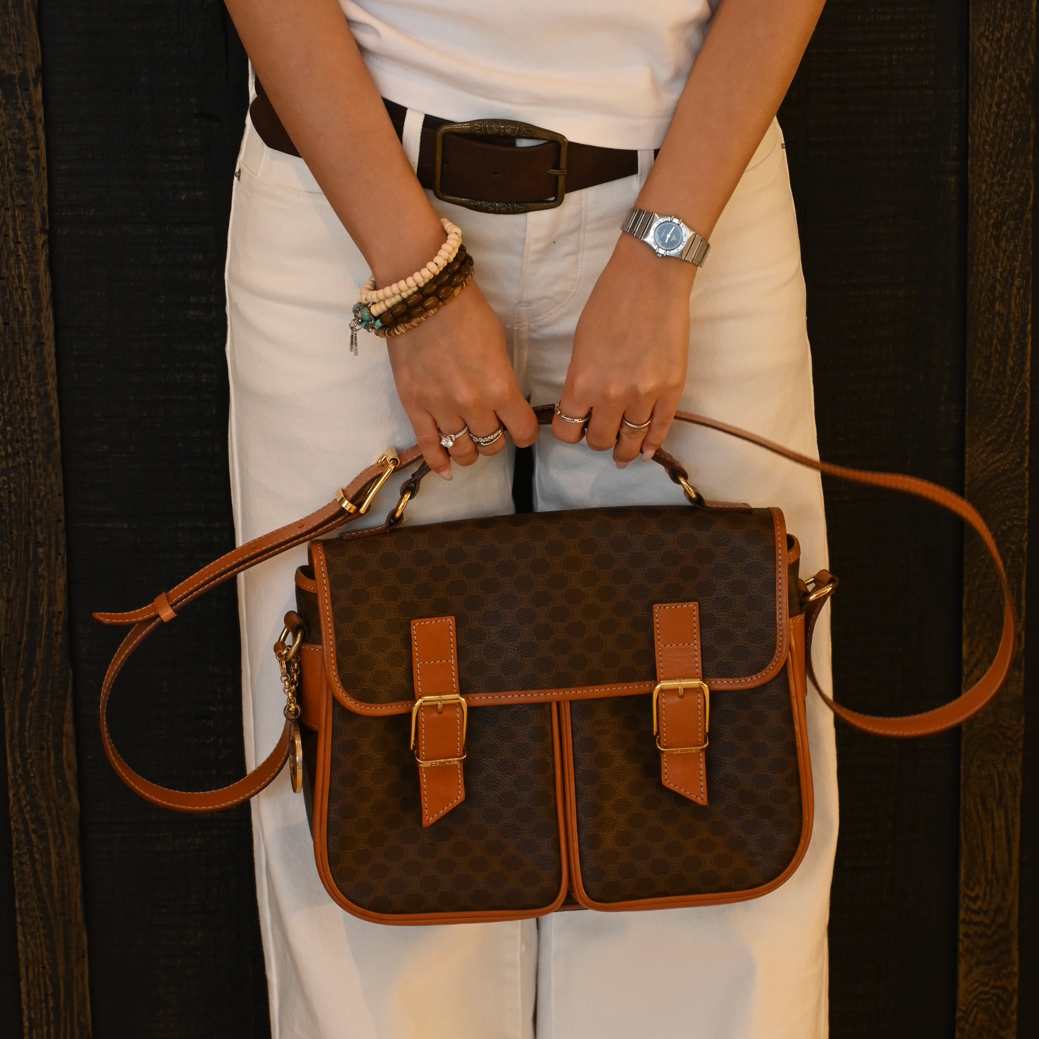 Celine Macadam Buckle Flap Bag