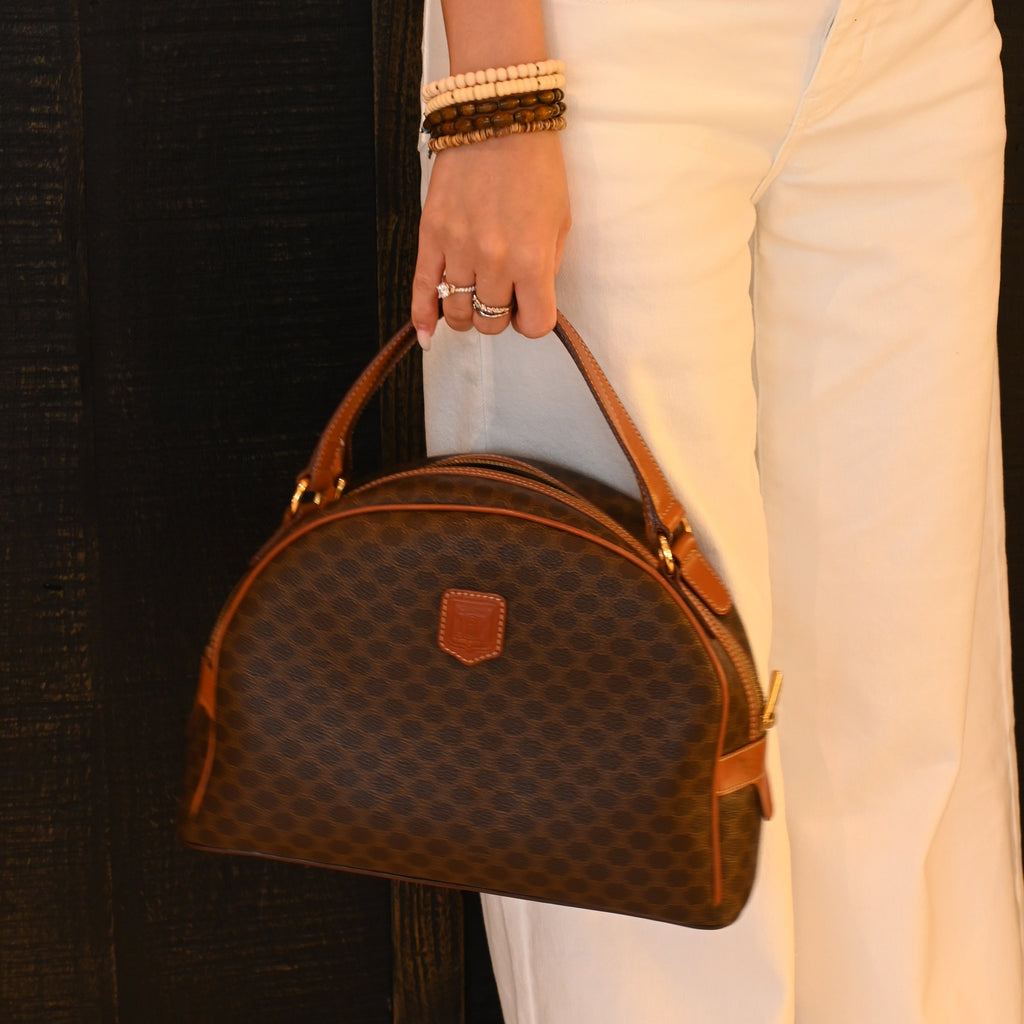 Celine Macadam Triomphe Dome Handbag - Leluxe Vintage Sdn. Bhd.