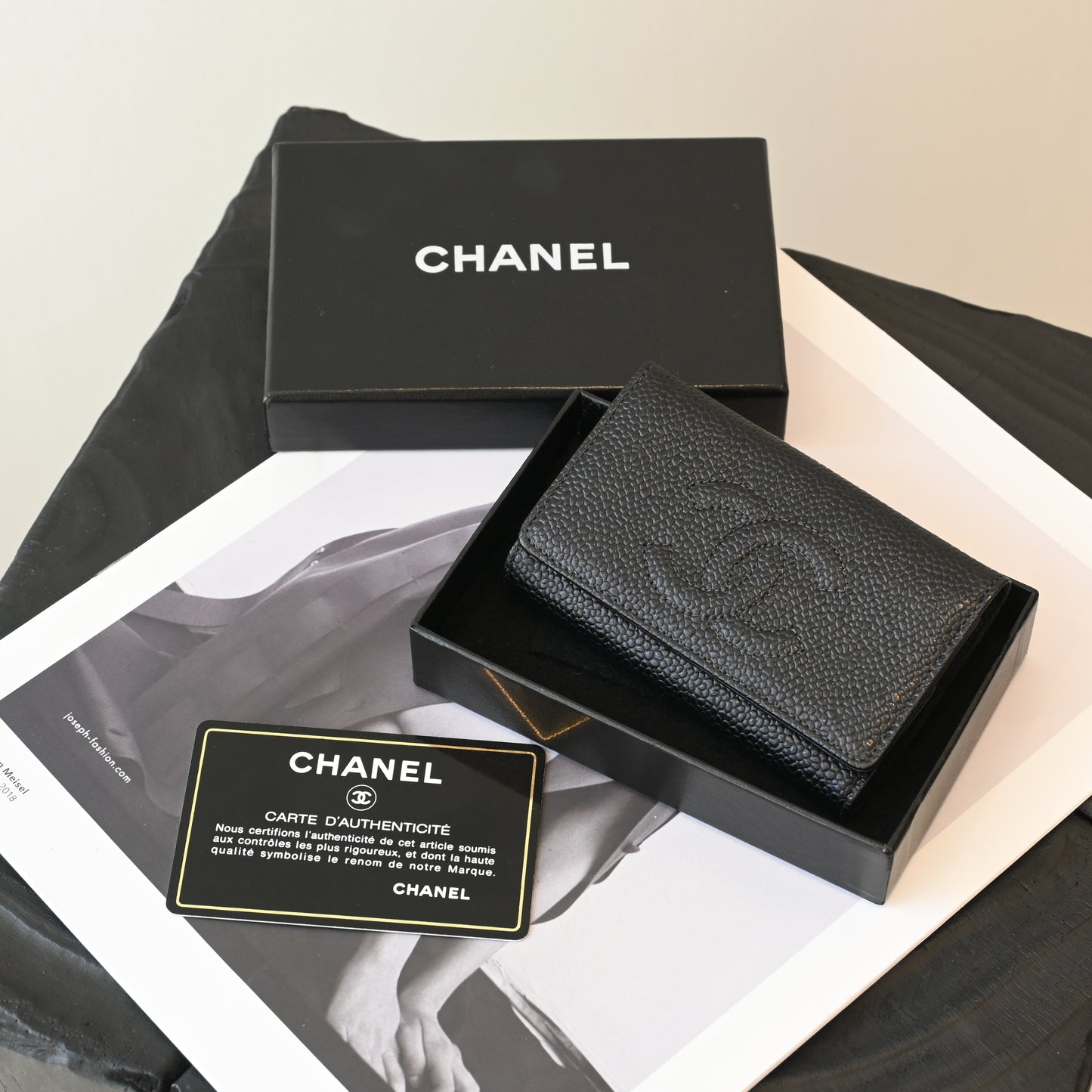 Chanel Coco Mark Caviar Key Case