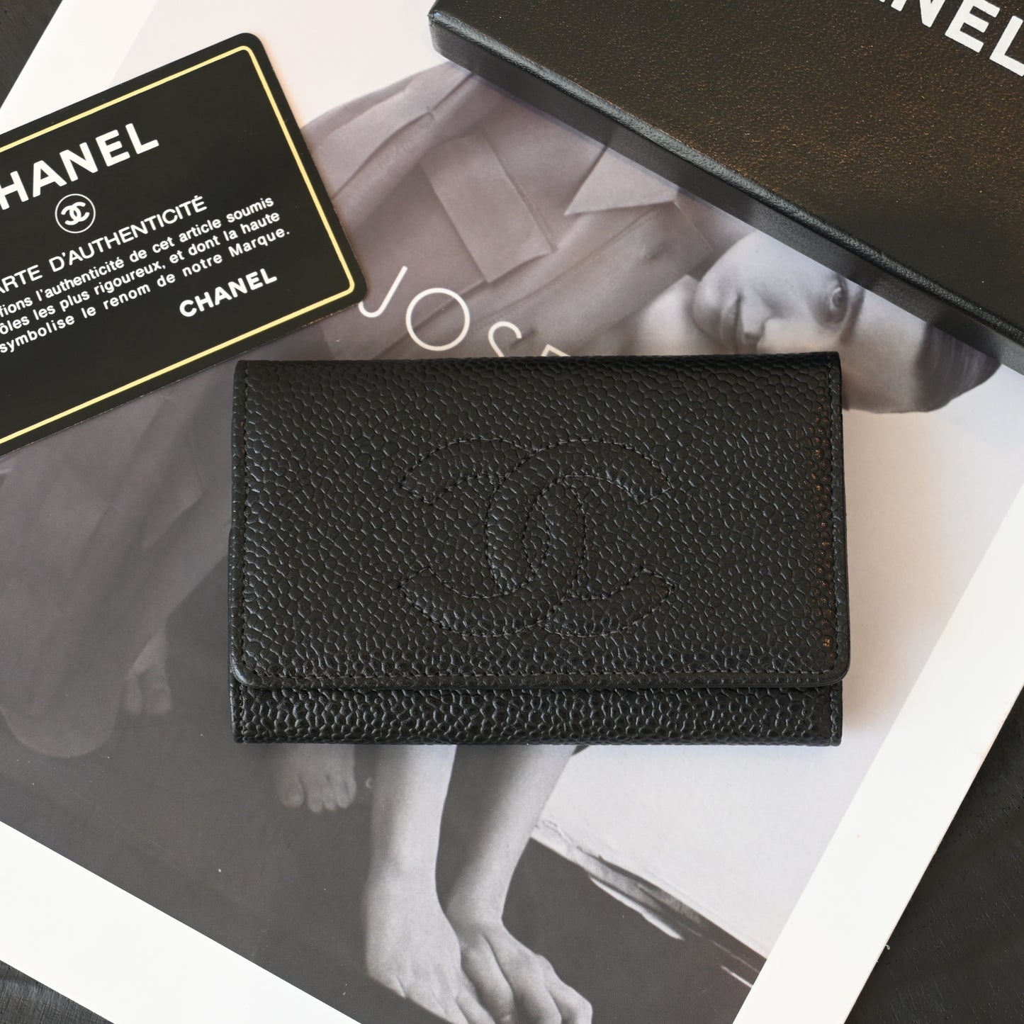 Chanel Coco Mark Caviar Key Case