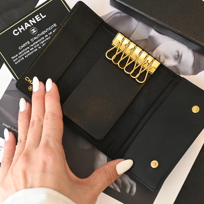 Chanel Coco Mark Caviar Key Case