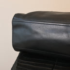 Prada Foldover Black Calfskin Baguette Bag