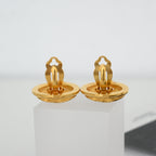 Chanel Circle Coco 94P Earrings Earclips - Leluxe Vintage Sdn. Bhd.
