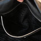 Prada Foldover Black Calfskin Baguette Bag