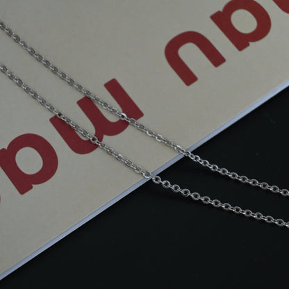 Dior Logo Necklace Rhinestone Silver