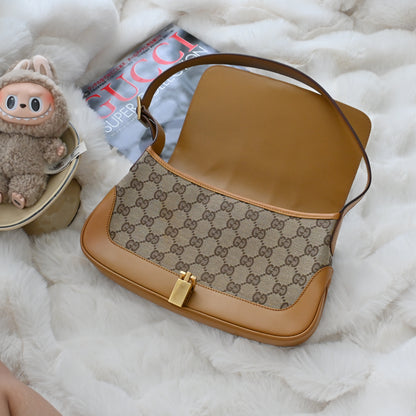 Gucci GG Canvas Beige Brown Shoulder Bag