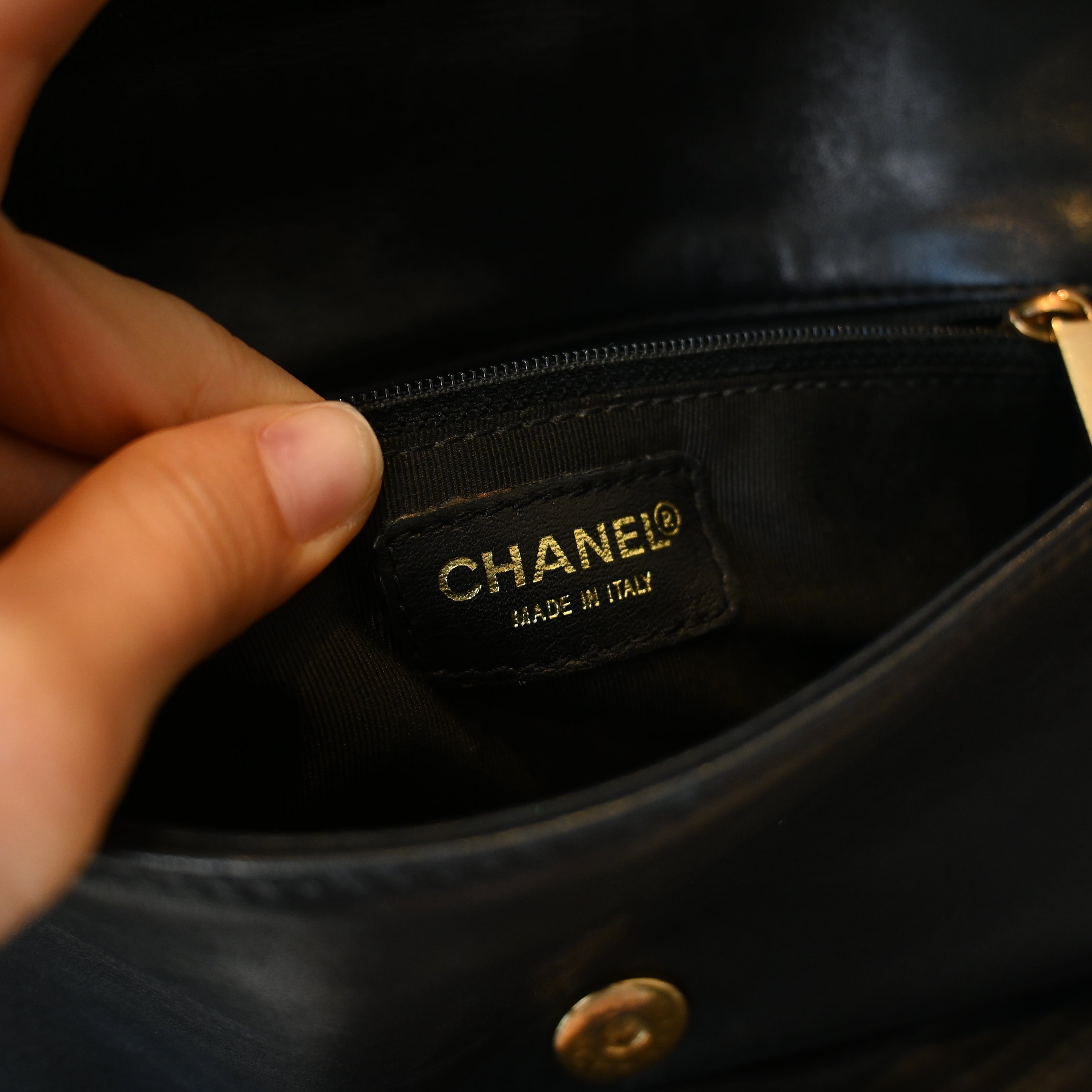 Chanel Chocolate Bar Lambskin Shoulder Bag