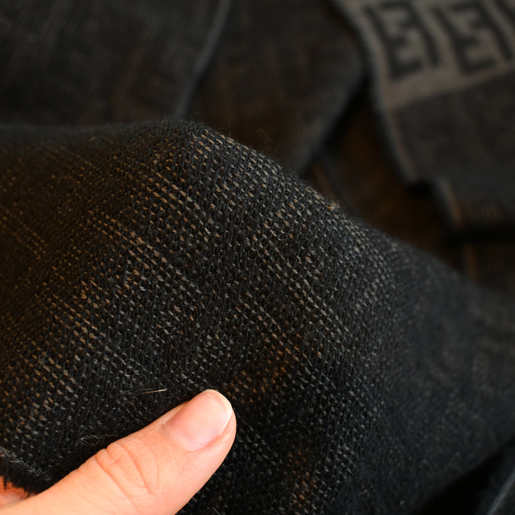 Fendi Zucca Scarf Wool Black