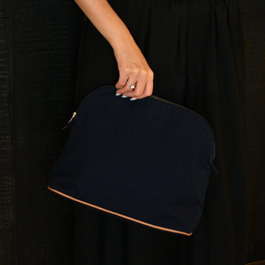 Hermès Bolide Pouch GM Navy