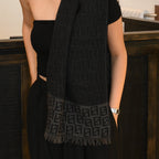 Fendi Zucca Scarf Wool Black