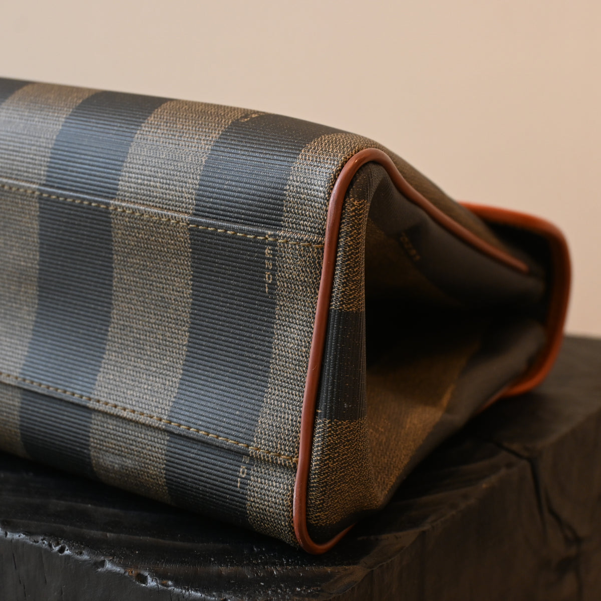 Fendi Pequin Striped Kelly Top Handle Bag - Leluxe Vintage Sdn. Bhd.