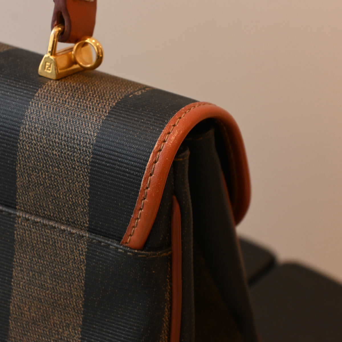 Fendi Pequin Striped Kelly Top Handle Bag - Leluxe Vintage Sdn. Bhd.