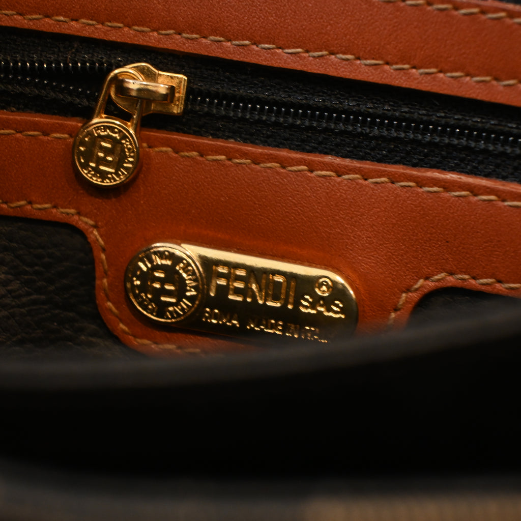 Fendi Pequin Striped Kelly Top Handle Bag - Leluxe Vintage Sdn. Bhd.