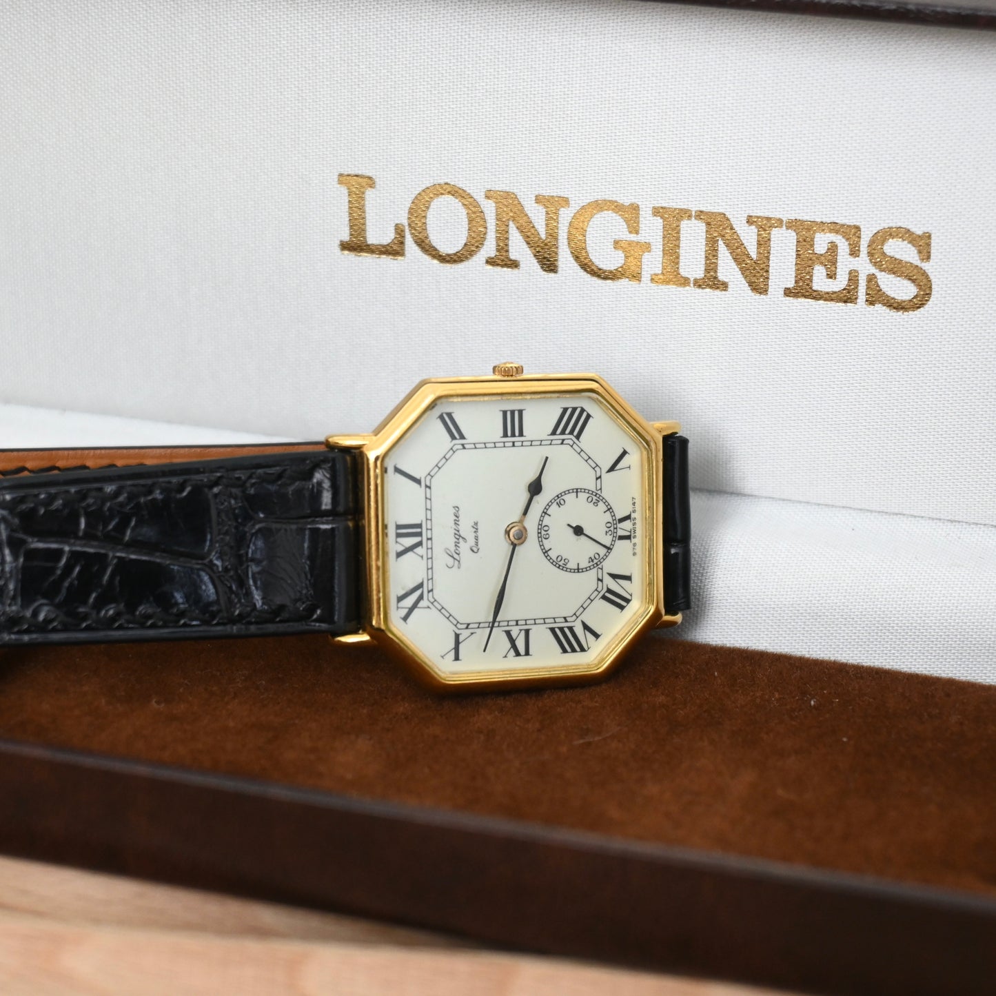 Longines Octagon White Roman Watch 150th Anniversary ref. L976.2