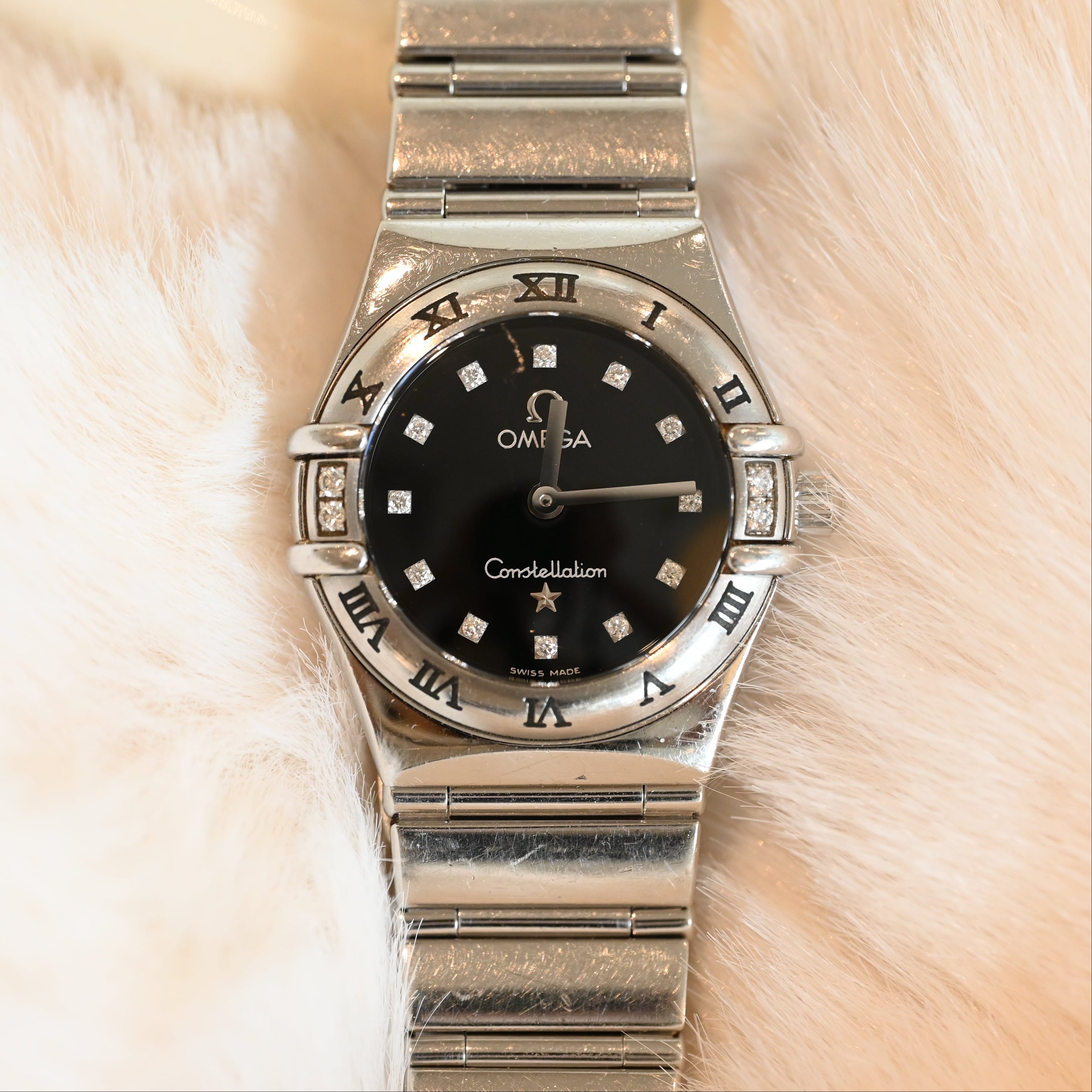 Omega Constellation My Choice Black Dial with Diamonds Ref.895.1248 Cal.1456