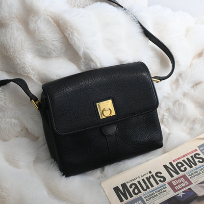 Celine Black Leather Shoulder Bag