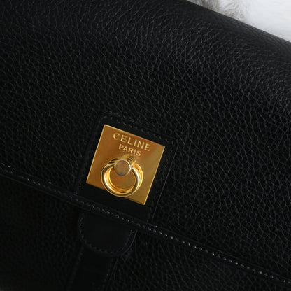 Celine Black Leather Shoulder Bag