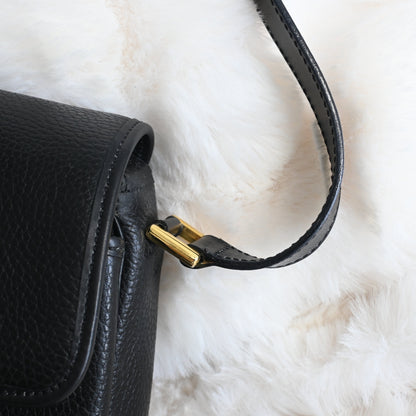 Celine Black Leather Shoulder Bag