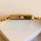 Seiko 1F21-5F40 Woven Link Bracelet Tank Watch