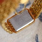 Seiko 1F21-5F40 Woven Link Bracelet Tank Watch